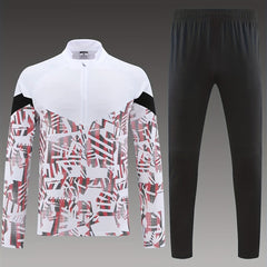 Boy's Geometric Pattern Training Suit Set Active Sports Outfit