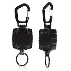 Outdoor Mountaineering Keychain with Retractable Buckle for Men