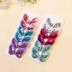 12pcs Sequin Bow Hair Clips for Girls