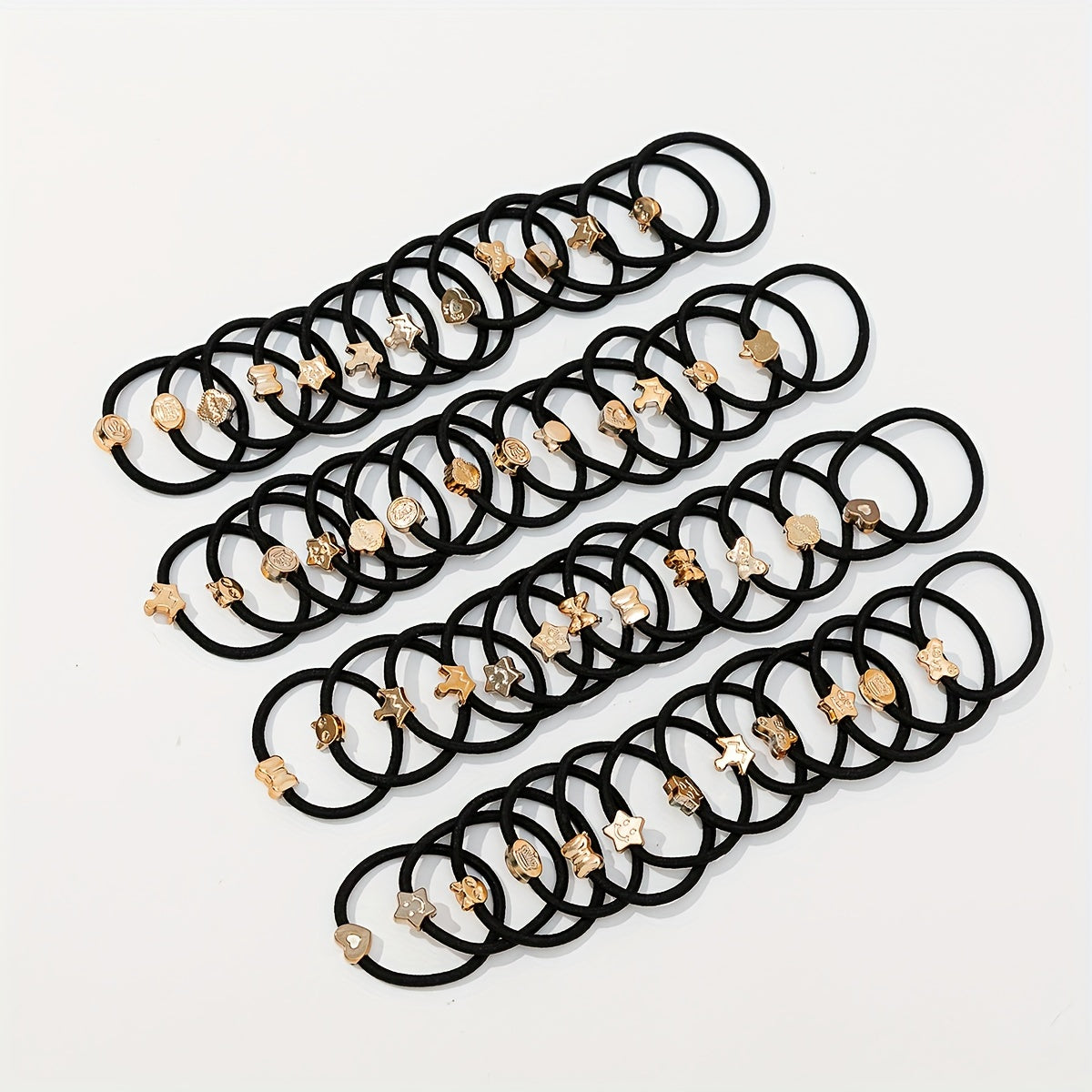50pcs Girls Elastic Hair Ties Thick Hair Accessories Gift
