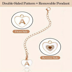 1pc ID Initial Letter Charm Water Bottle Decorative Pendant Cup Accessories