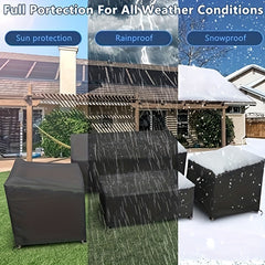 4pcs Outdoor Furniture Cover Set Waterproof Windproof Patio Furniture Cover Set