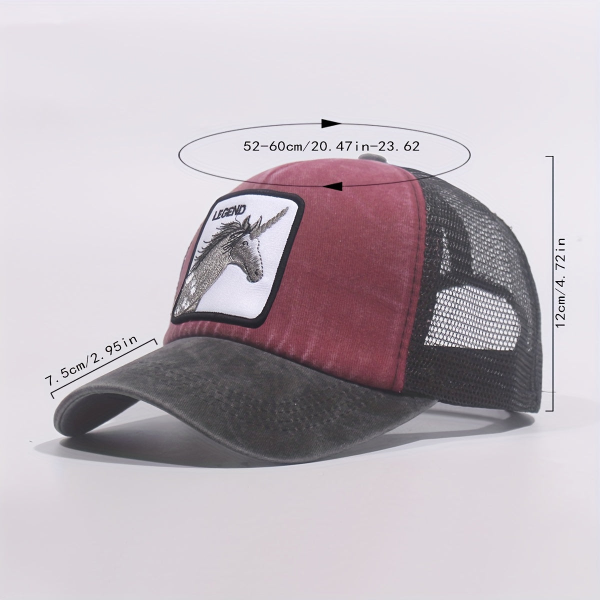 Unicorn Embroidery Patch Baseball Cap Sun Shading Mesh Cap