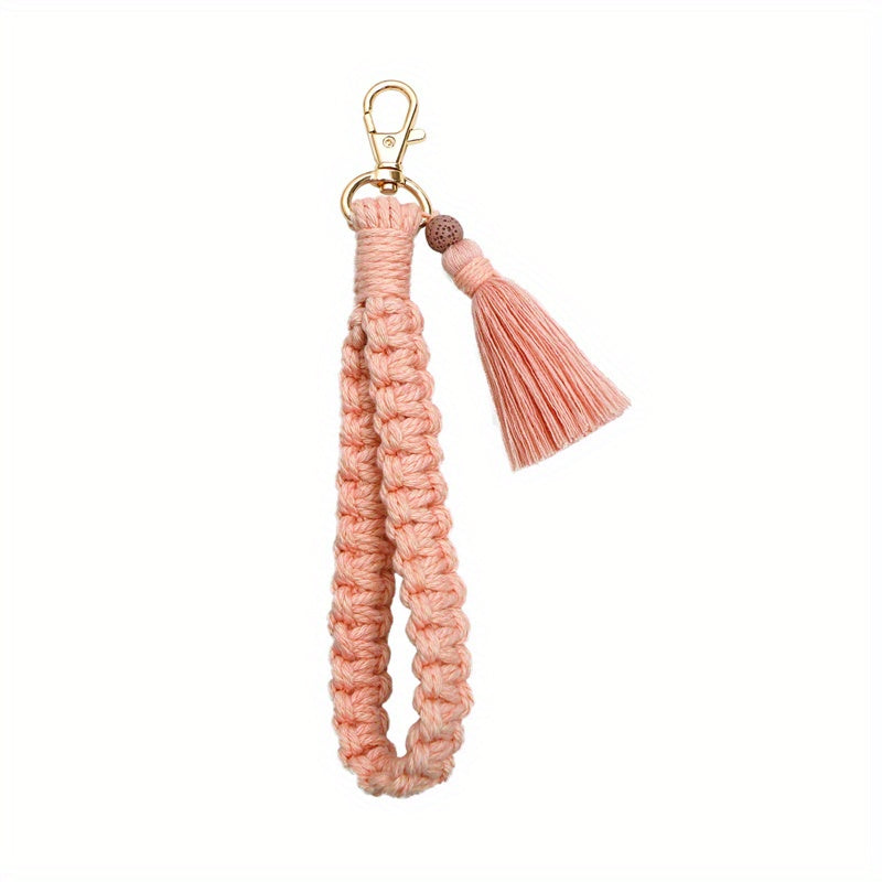 Bohemian Tassel Wrist Strap Keychain, Pastoral Style Key Accessories