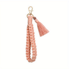 Bohemian Tassel Wrist Strap Keychain, Pastoral Style Key Accessories