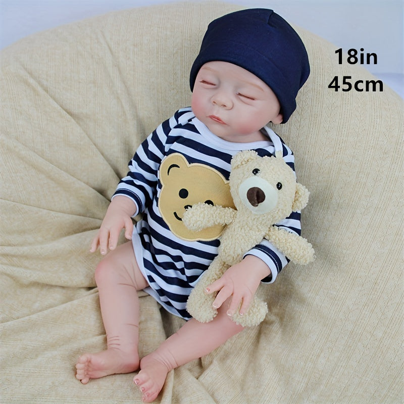 45cm Reborn Doll Soft Vinyl Simulative Painted Dolls