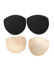 2 Pairs Plus Size Basic Bra Pads Inserts Women's Plus Breathable Removable