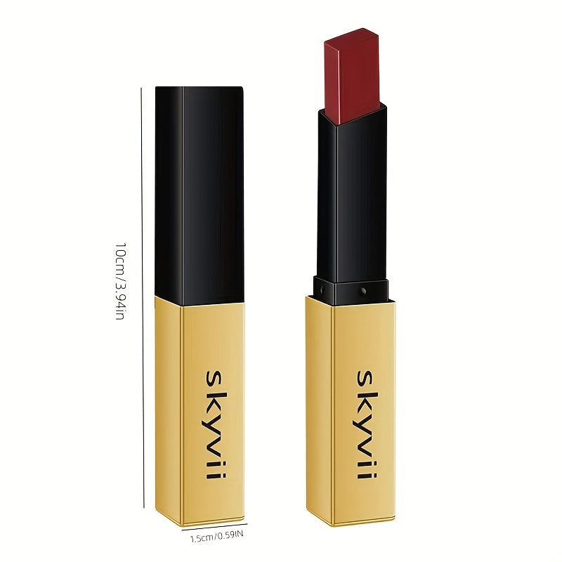 Long-Lasting Moisturizing Lipstick with Golden Shine