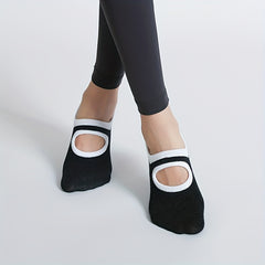 Breathable Yoga Socks Backless Hollow Out Non-slip Sporty Boat Socks