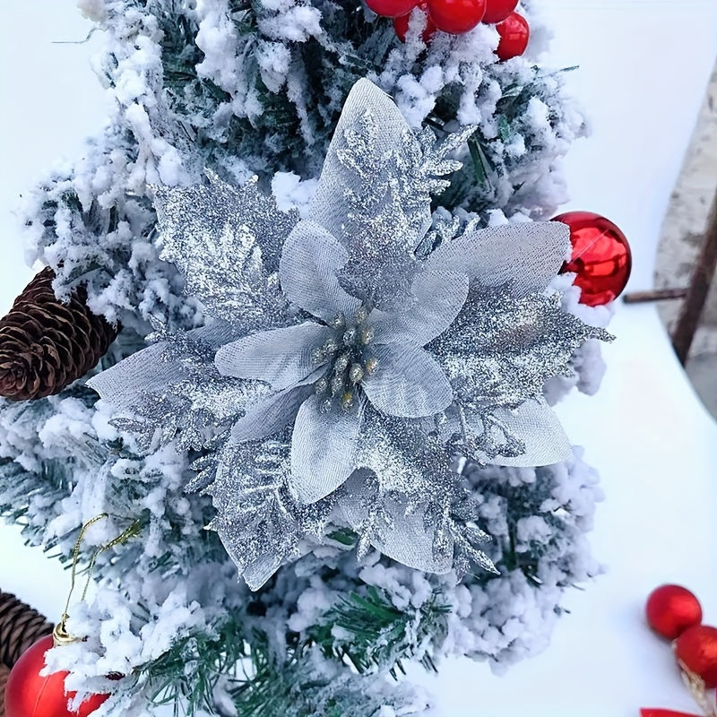 20pcs Red Flower Artificial Christmas Decoration Christmas Tree Flower