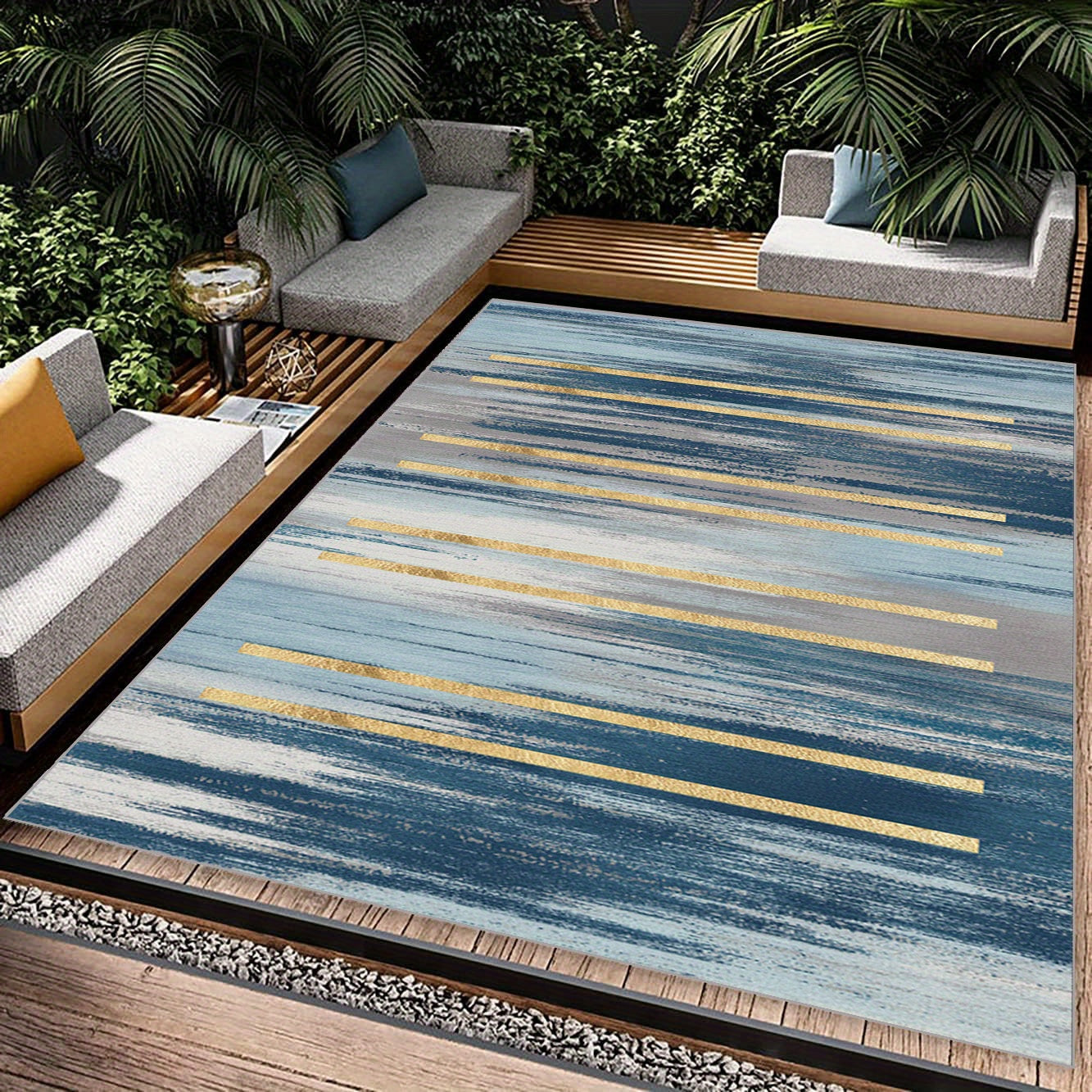 Minimalist Abstract Striped Carpet for Home Decor