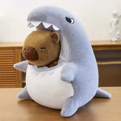 Shark and Capybara Plush Toy Set