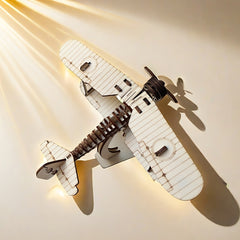 3D Biplane Puzzle Model Glue Mortise Tenon Structure Study Ornaments Handicraft
