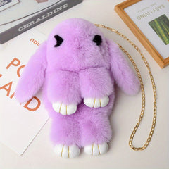 Plush Rabbit Shoulder Bag Stuffed Toy School Backpack Kids Gift