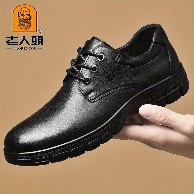 LAORENTOU Men's Leather Oxford Dress Shoes Wedding Business Party Banquet Office