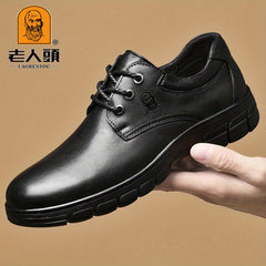 LAORENTOU Men's Leather Oxford Dress Shoes Wedding Business Party Banquet Office