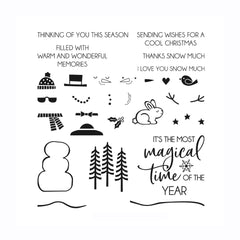 Christmas Tree Animals Clear Stamp & Die Set for Card Making DIY Scrapbooking