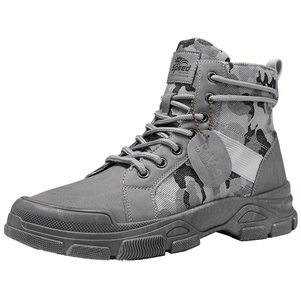 Men's Camo Tactical Boots High Top Lace Up Shoes