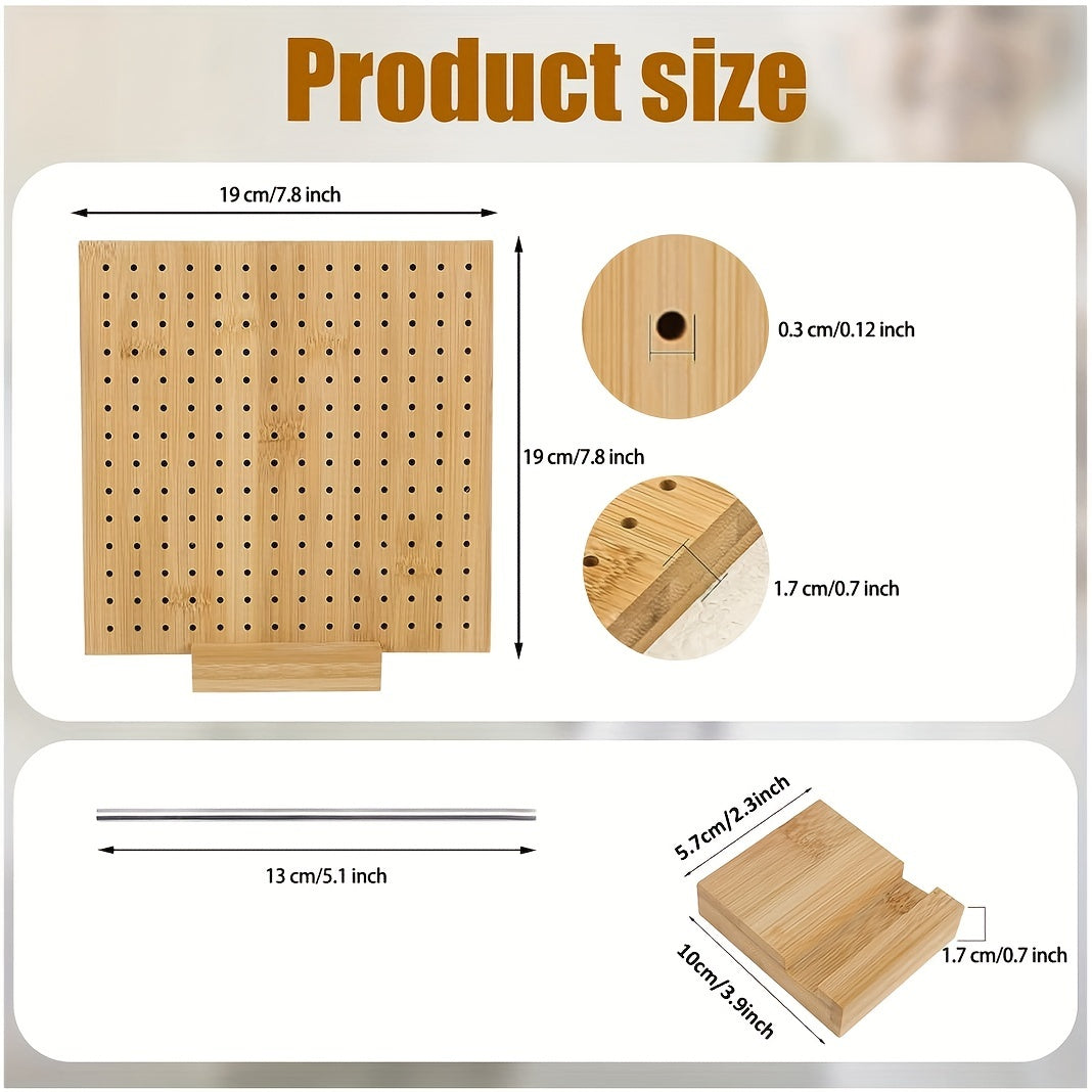 Bamboo Wooden Board for Knitting and Crochet Projects