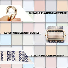 Geometric Pattern Bag Replacement Straps Handbag Shoulder Wide Adjustable Strap
