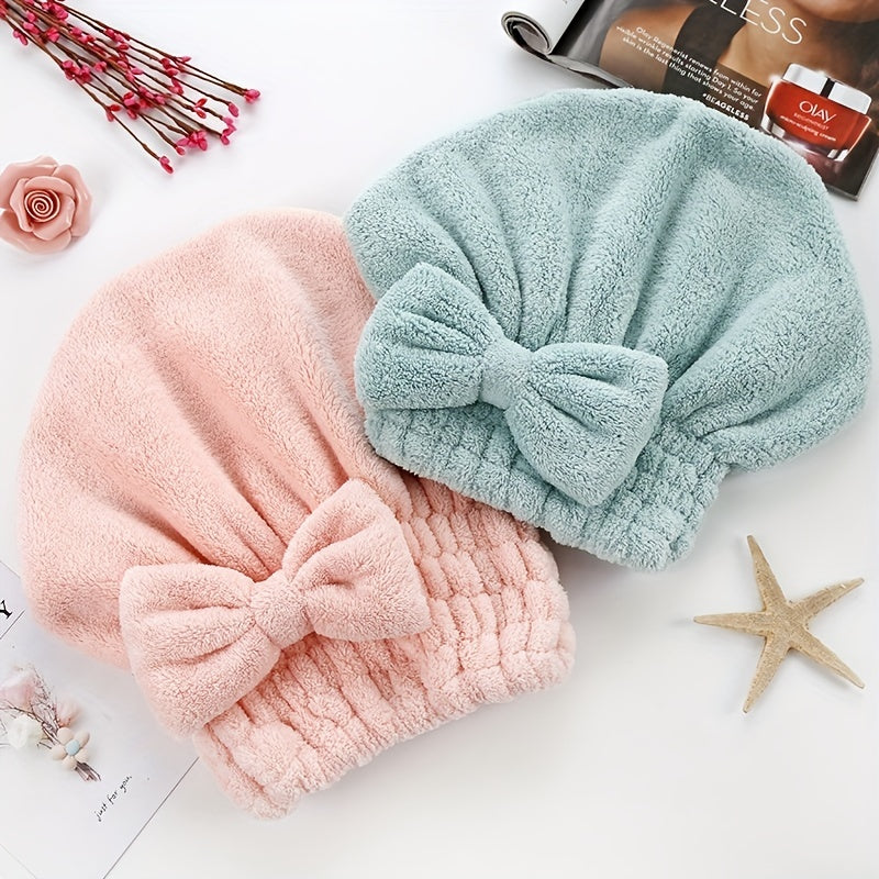 Coral Fleece Hair Drying Cap Absorbent Thickened Bath Cap