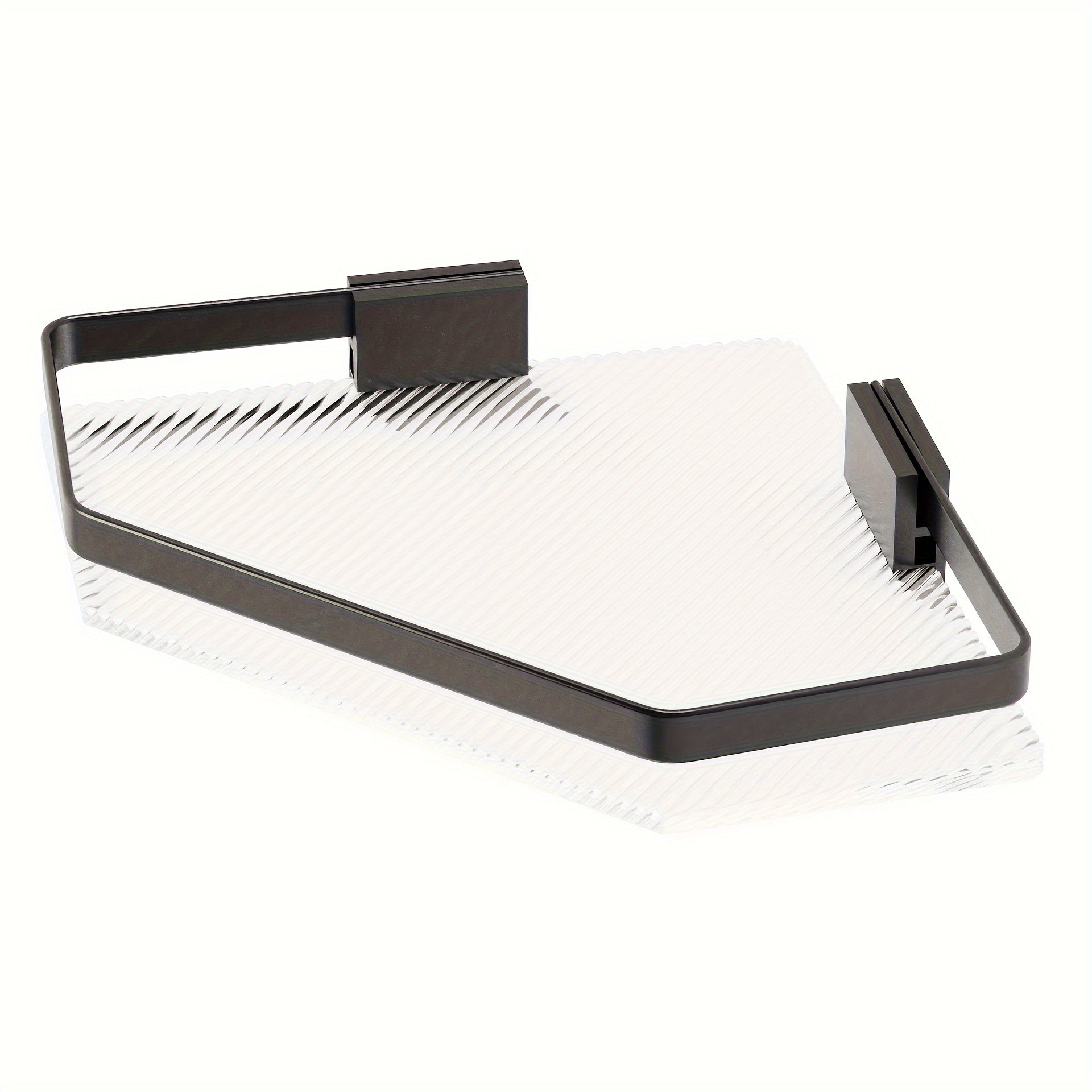 1pc Storage Rack Kitchen Bathroom Plastic Triangular Rectangular Basket