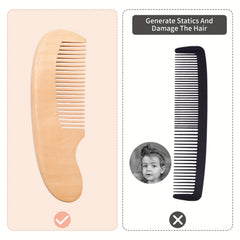 Baby Soft Comb Wooden Hair Brush Head Massage Comb