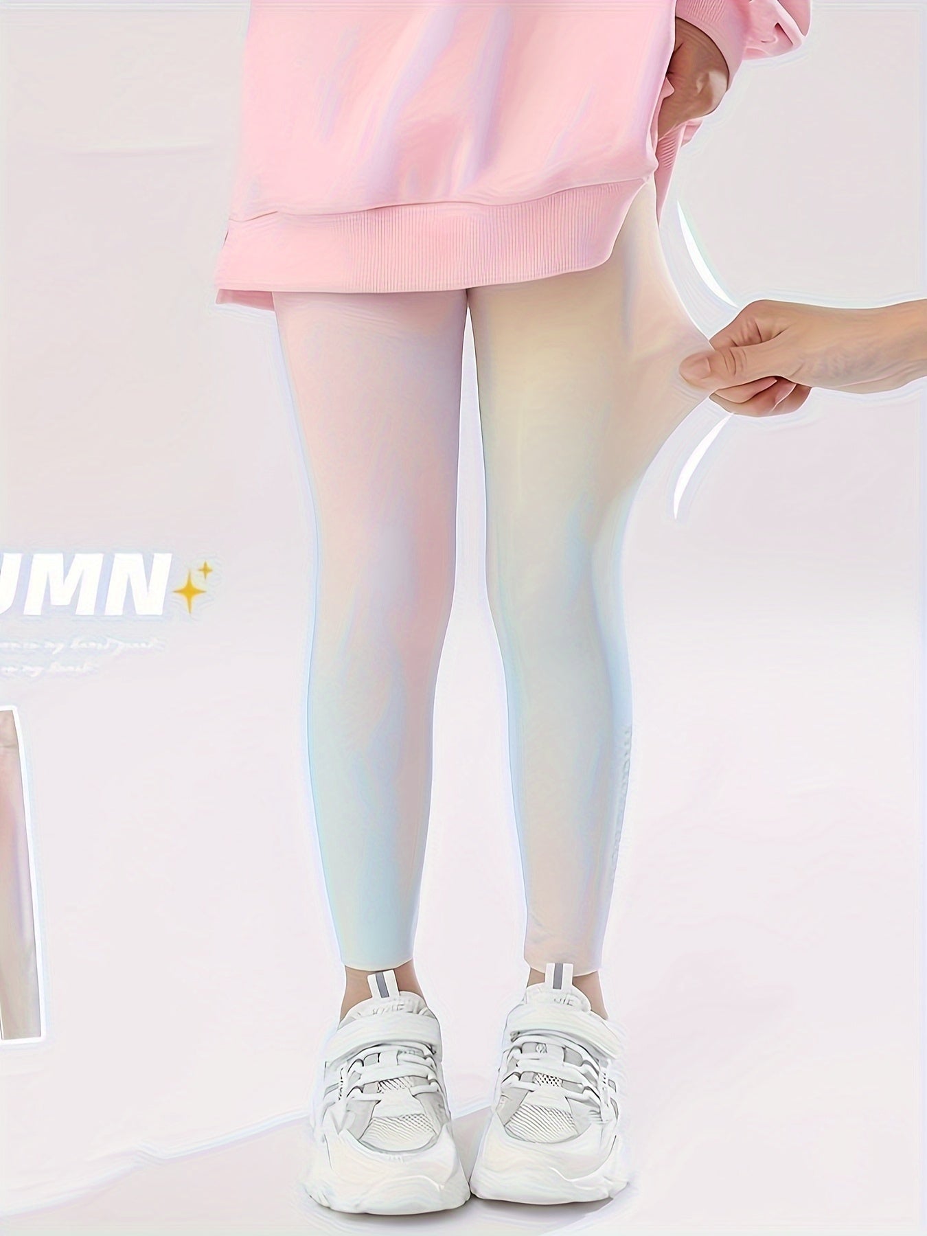 Girls Lightweight Slim Leggings Activewear Pants For Sports Yoga