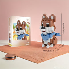 DIY Dog Building Blocks Toy Puppy Model Desktop Decoration Gift for Children