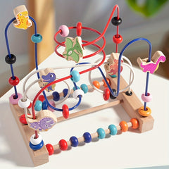 Colorful Wooden Dinosaur & Animal Bead Maze Toy for Kids