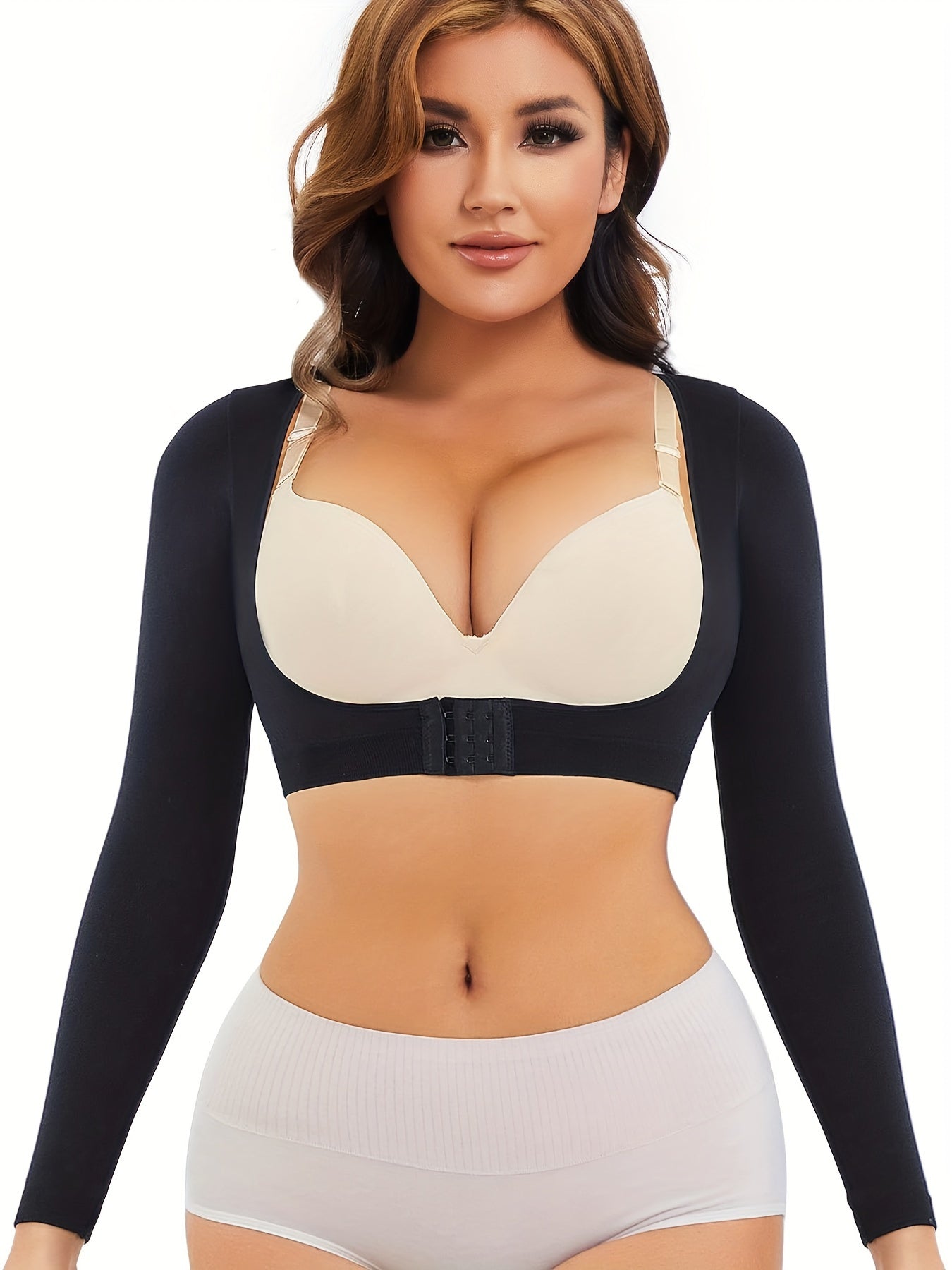 Arm Compression Shaper for Women, High Stretch, Adjustable Arm Shaper
