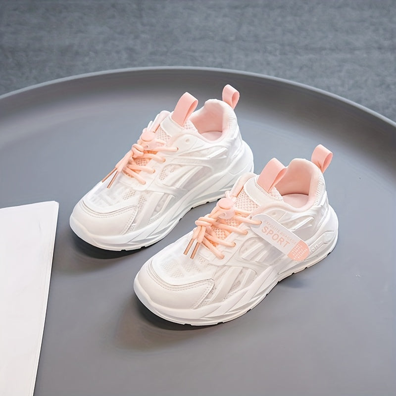 Boy's Knit Breathable Chunky Shoes Casual Lace Up Comfy Soft Sole Sneakers
