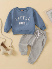 LITTLE DUDE Baby's Outfit Long Sleeve Top Trousers Set