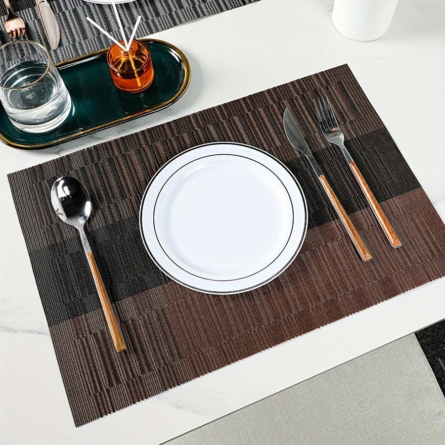 Woven Placemat Square Table Mat for Dining Table Washable Kitchen Placemat