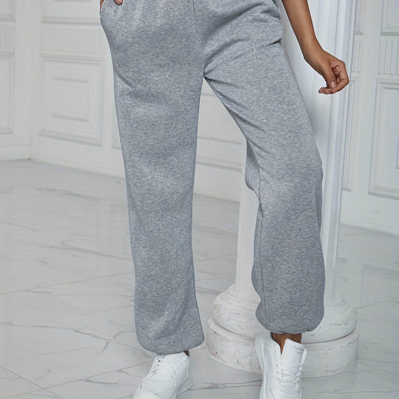 Versatile Jogger Pants Casual Elastic Waist Sweatpants Women's Clothing