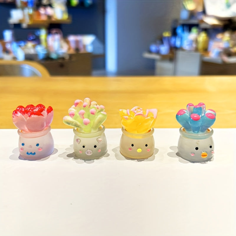 Cartoon Luminous Succulent Potted Decorations