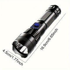 USB Rechargeable Handheld Flashlight LED Light for Camping Backpacking Hiking