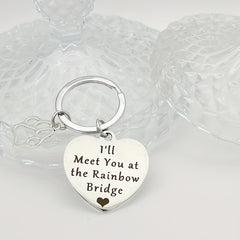 Pet Memorial Keychain Forever in Our Hearts Sympathy Remembrance