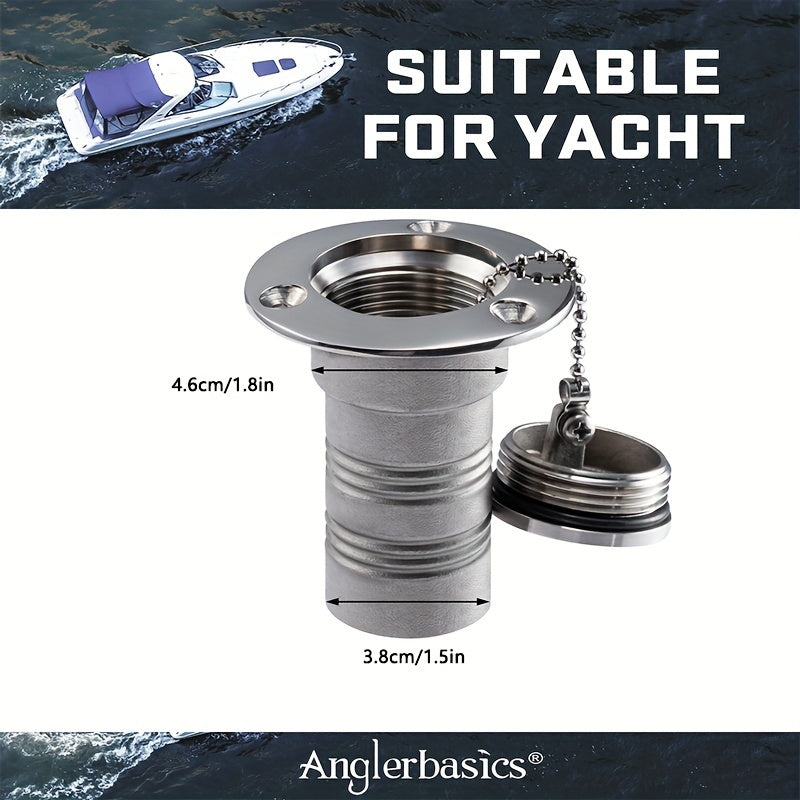 Stainless Steel Boat Gas Tank Cap Fuel Water Tank Deck Fill Filler Cap