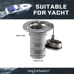 Stainless Steel Boat Gas Tank Cap Fuel Water Tank Deck Fill Filler Cap