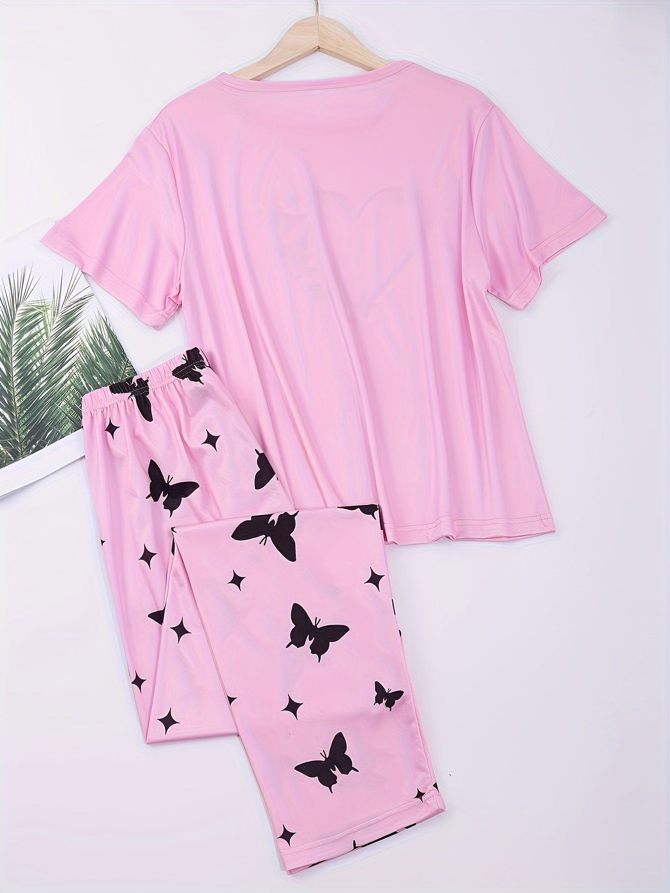 Butterfly Heart Print Pajama Set