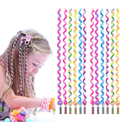 6pcs Rainbow Spiral Hair Accessories for Party