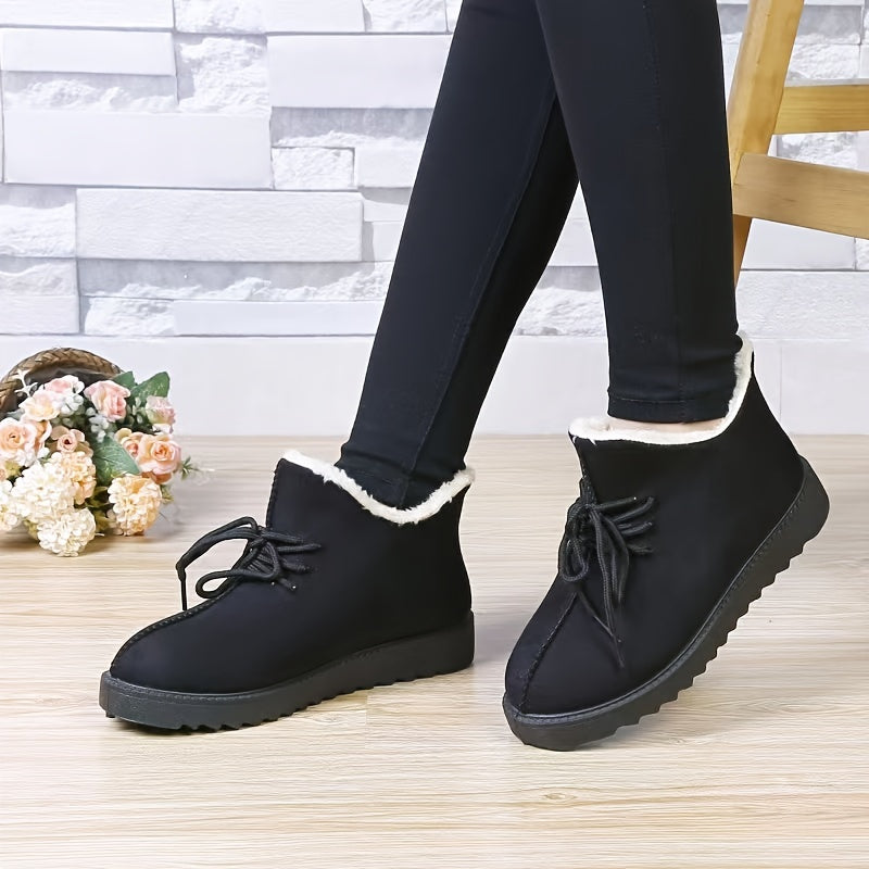 Women's Waterproof Snow Boots with Faux Fur Lining