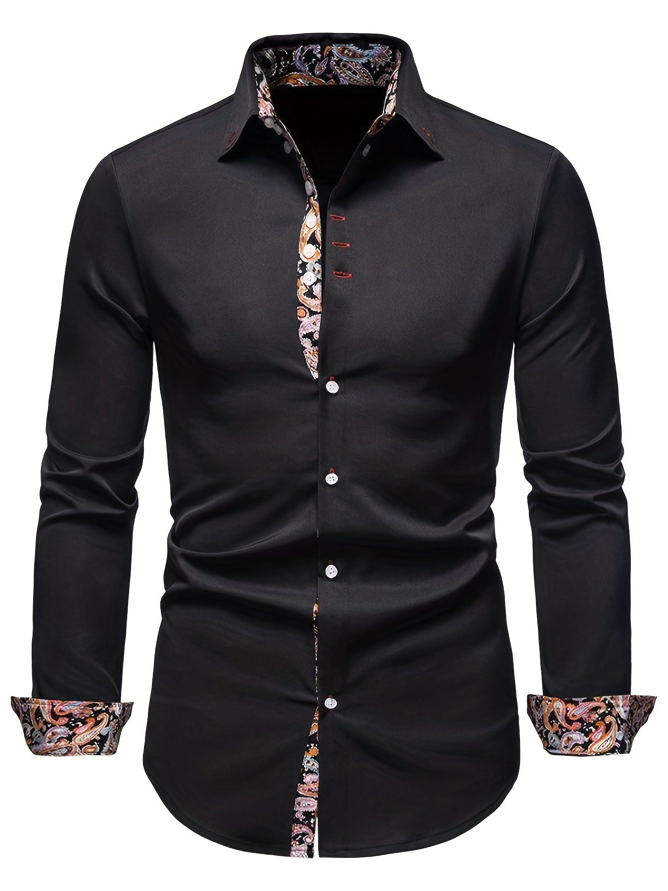 Paisley Binding Men's Button Up Shirt