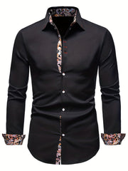 Paisley Binding Men's Button Up Shirt