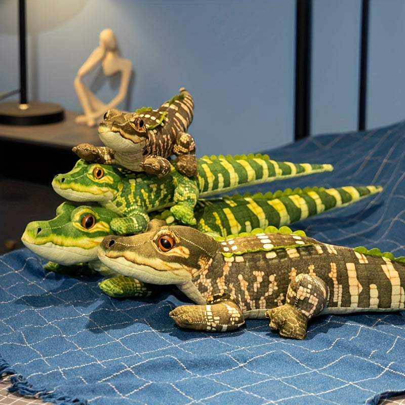 55in Crocodile Plush Toy Soft Stuffed Animal Doll for Halloween Easter C