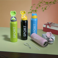 500ml Stainless Steel Sports Cup with Straw for Girls