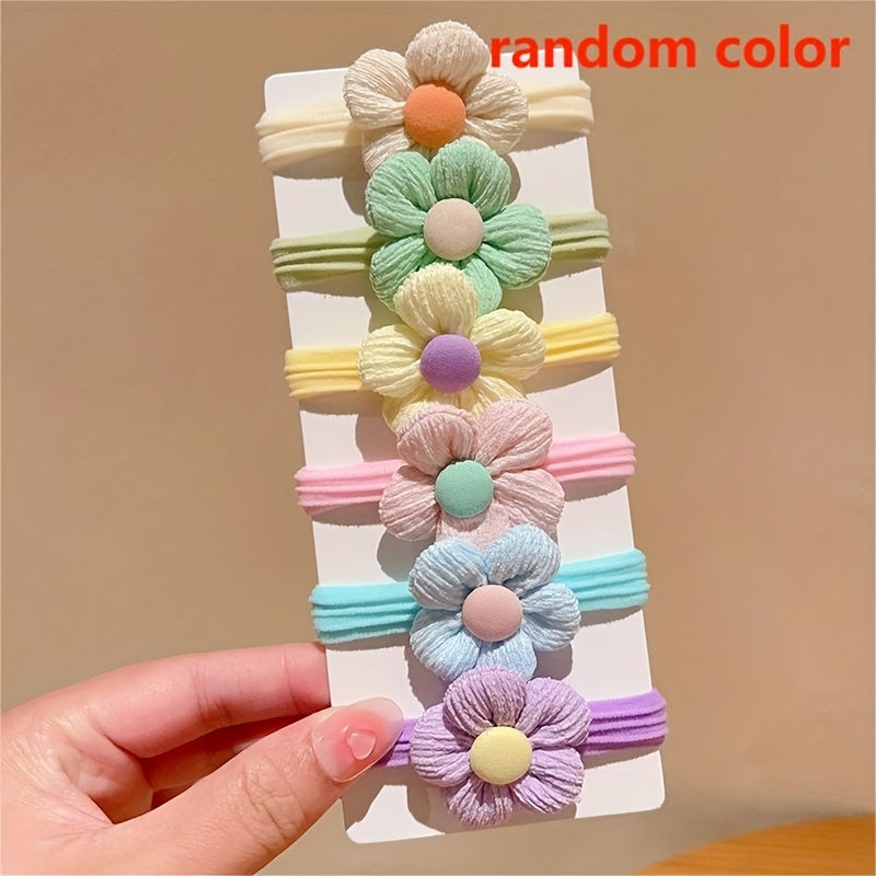 12pcs Bow Flowers Hair Tie Hair Bands for Girls