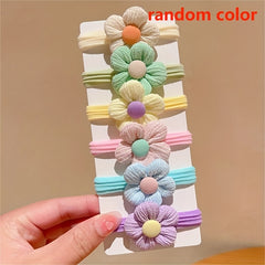 12pcs Bow Flowers Hair Tie Hair Bands for Girls
