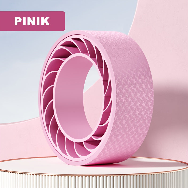 1pc PVC Double Layer Yoga Wheel Non-slip Roller Pilates Equipment